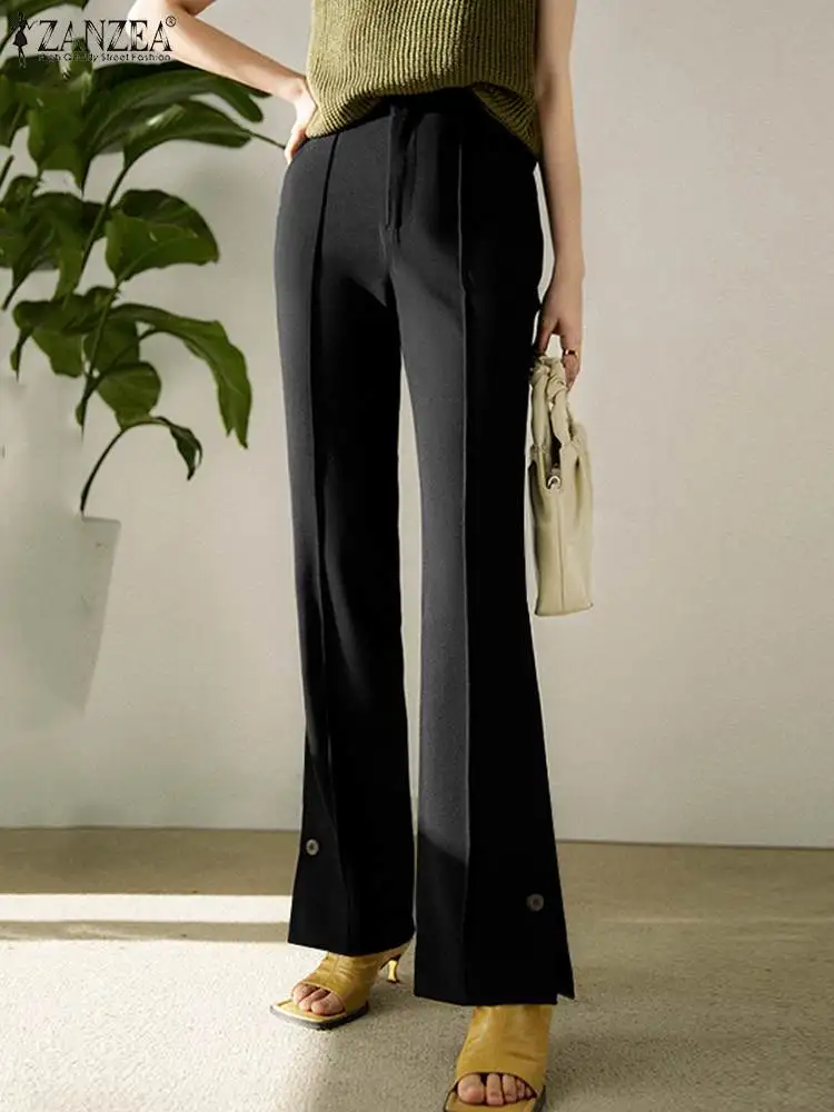 ZANZEA Femme Vintage Elegant Pants Women Side Split Pant Solid Color Ankle Length Ladies Streetwear Trousers High Waist Capris
ZANZEA Femme Vintage Elegant Pants Women Side Split Pant Solid Color Ankle Length Ladies Streetwear Trousers High Waist Capris