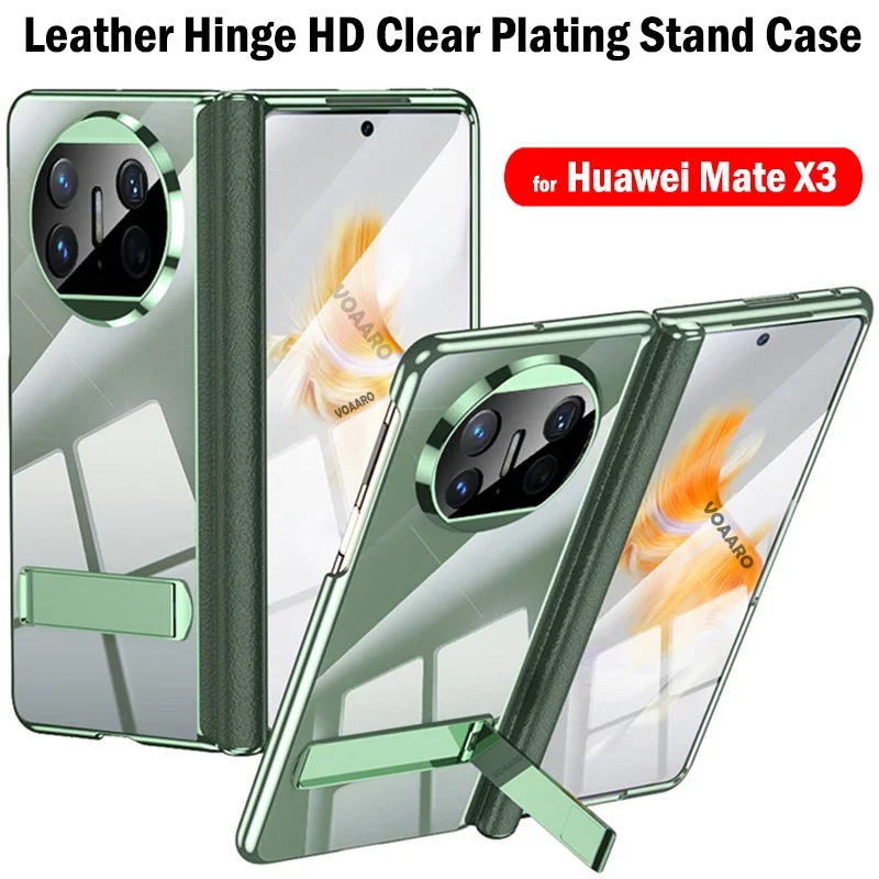 Kickstand Funda for Huawei Mate X3 Case HD Clear Plating Cover for Huawei Mate X3 Leather Hinge Protection Case with Front Film
Kickstand Funda for Huawei Mate X3 Case HD Clear Plating Cover for Huawei Mate X3 Leather Hinge Protection Case with Front Film