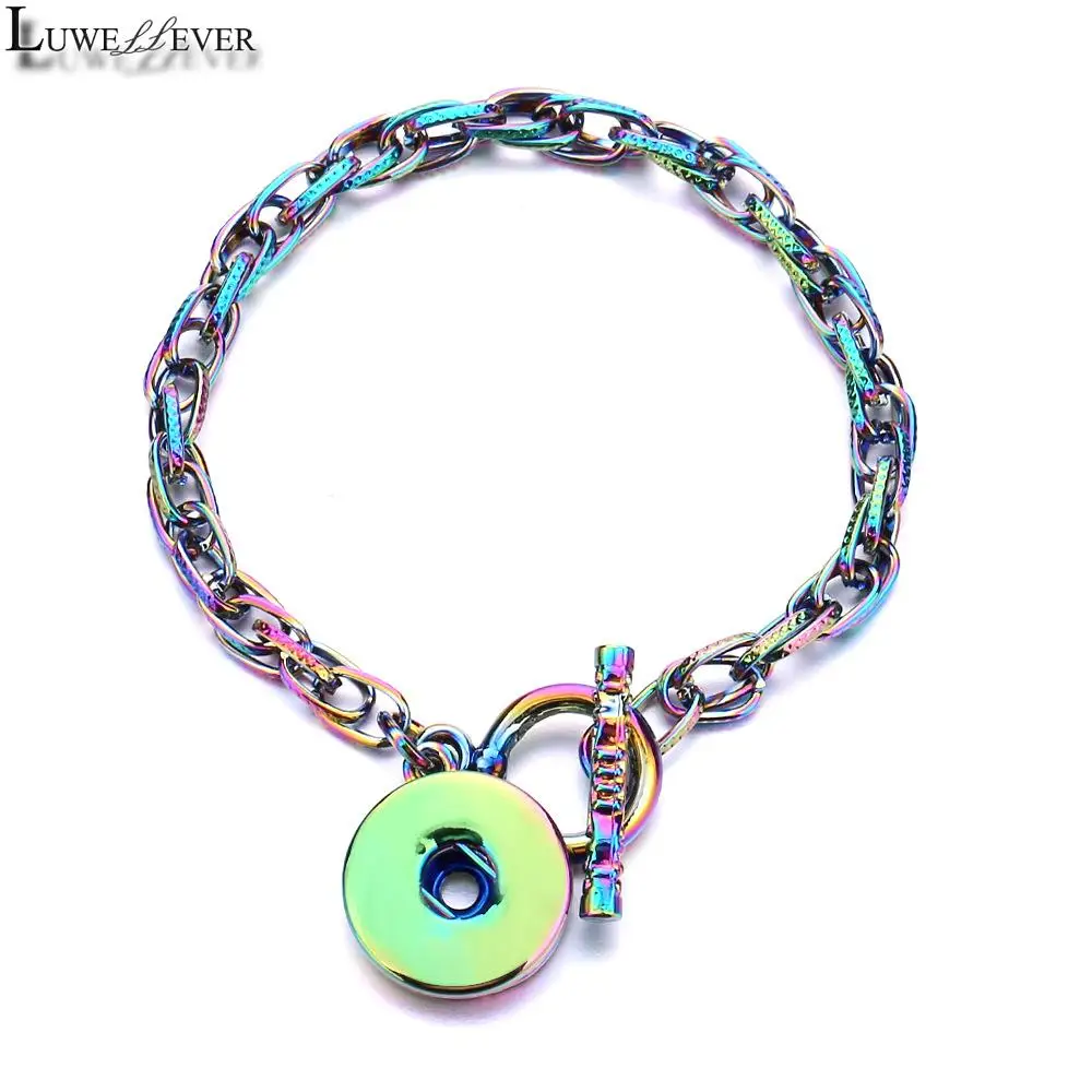 Luwellever Chain Link Interchangeable 076 Metal Bangle Fit 18mm Snap Button Bracelet Charm Jewelry For Women Men Gift
Luwellever Chain Link Interchangeable 076 Metal Bangle Fit 18mm Snap Button Bracelet Charm Jewelry For Women Men Gift