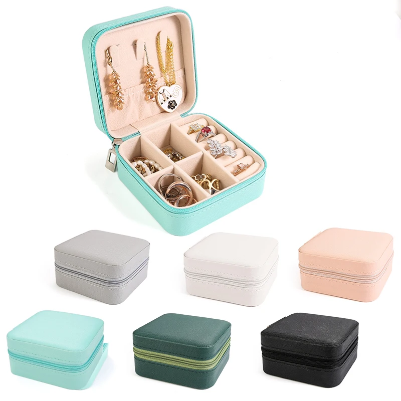 6Colors PU Leather Jewelry Organizer Portable Square Shaped Jewelry Display Storage Case Travel Earring Necklace Zipper Boxes
6Colors PU Leather Jewelry Organizer Portable Square Shaped Jewelry Display Storage Case Travel Earring Necklace Zipper Boxes