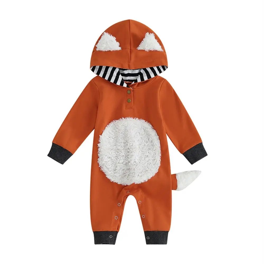 2023 Autumn Halloween Baby Boy Girl Fall Clothes Long Sleeve Hooded Patchwork Fox Jumpsuit Cosplay Costume for 0-18M
2023 Autumn Halloween Baby Boy Girl Fall Clothes Long Sleeve Hooded Patchwork Fox Jumpsuit Cosplay Costume for 0-18M