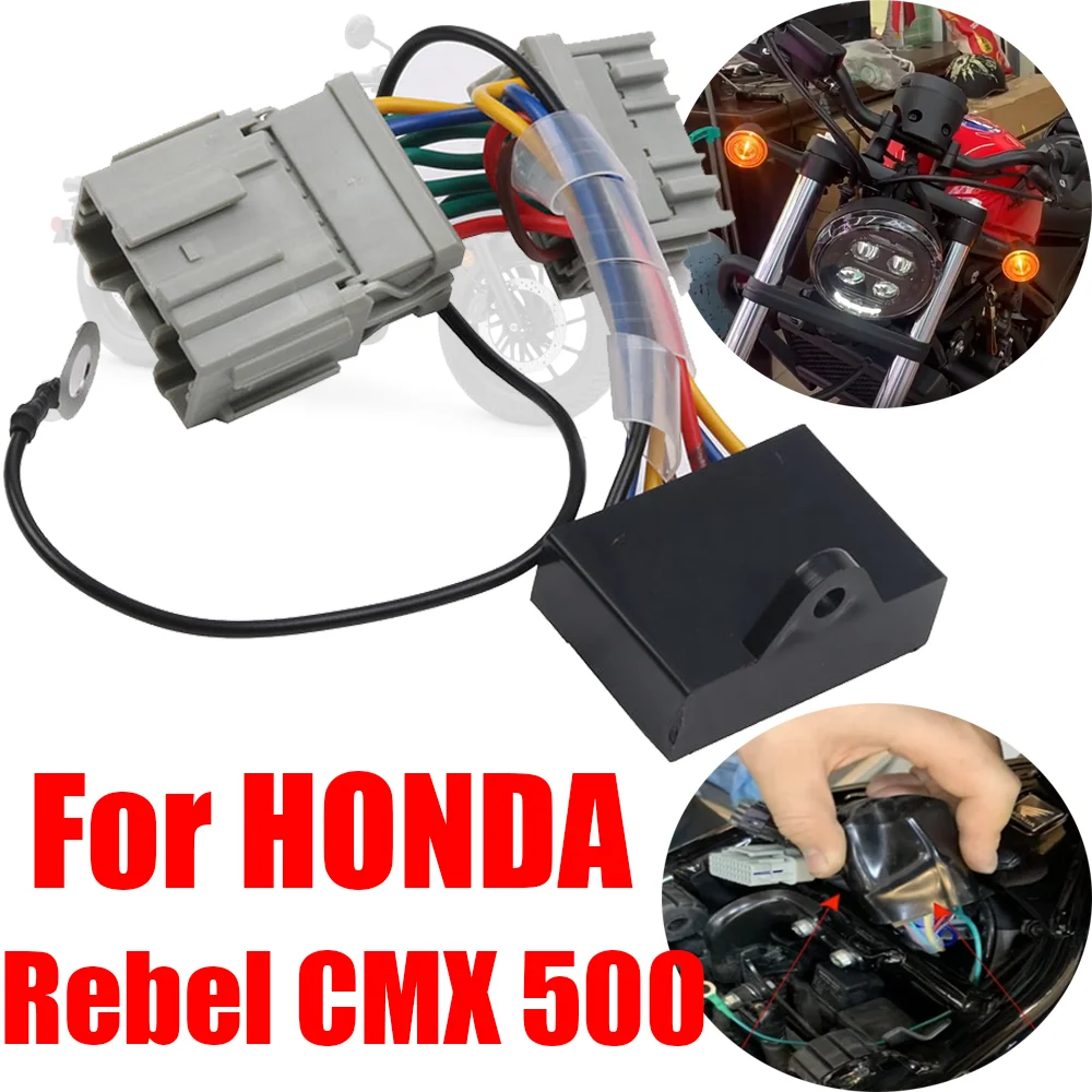 

For HONDA Rebel CMX 500 CMX500 CM500 Accessories Turn Signal Flasher Light Switch Blinker Double Flash Hazard Warning Function