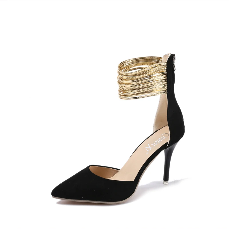 Women's Close Pointed Toe Sandal Ankle Strap Solid Color Summer Popular Trendy Back Zipper Comfy Elegant High Thin Heel Sandals
Women's Close Pointed Toe Sandal Ankle Strap Solid Color Summer Popular Trendy Back Zipper Comfy Elegant High Thin Heel Sandals