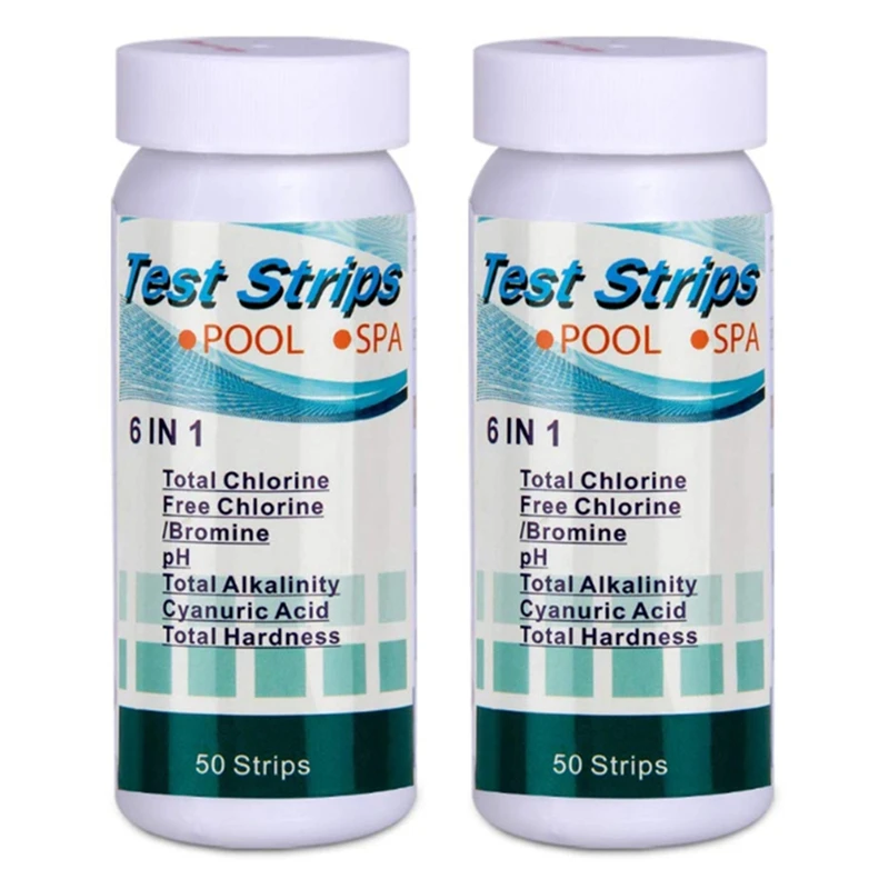 100Pcs 6-In-1 Swimming Pool PH Test Paper Residual Chlorine PH Value Alkalinity Hardness Test Strip PH Tester
100Pcs 6-In-1 Swimming Pool PH Test Paper Residual Chlorine PH Value Alkalinity Hardness Test Strip PH Tester