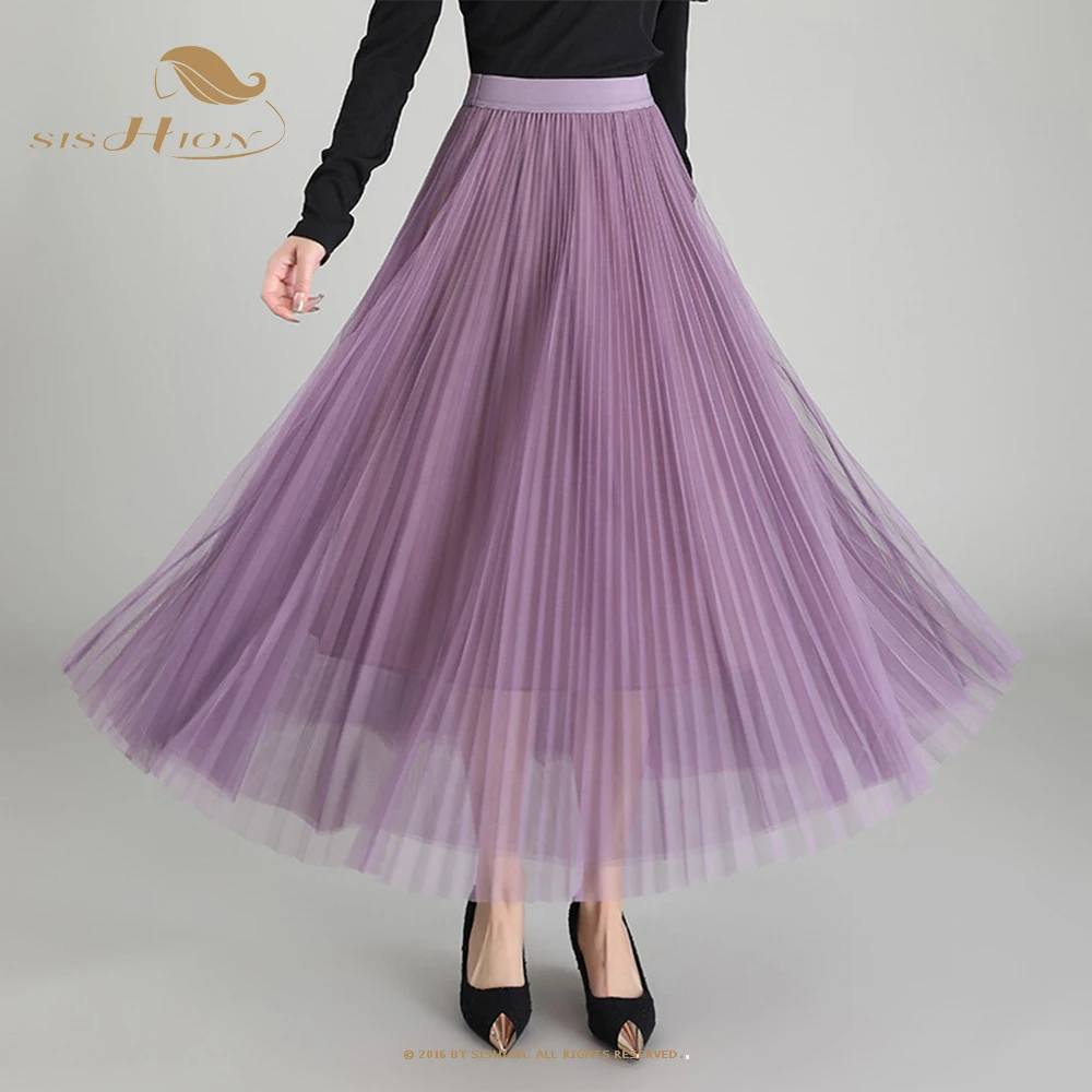 SISHION 2023 Spring Summer Women Mesh Tulle Skirt VD3692 Elastic Waist Korean Fashion Black Apricot Pink Long Pleated Skirts
SISHION 2023 Spring Summer Women Mesh Tulle Skirt VD3692 Elastic Waist Korean Fashion Black Apricot Pink Long Pleated Skirts