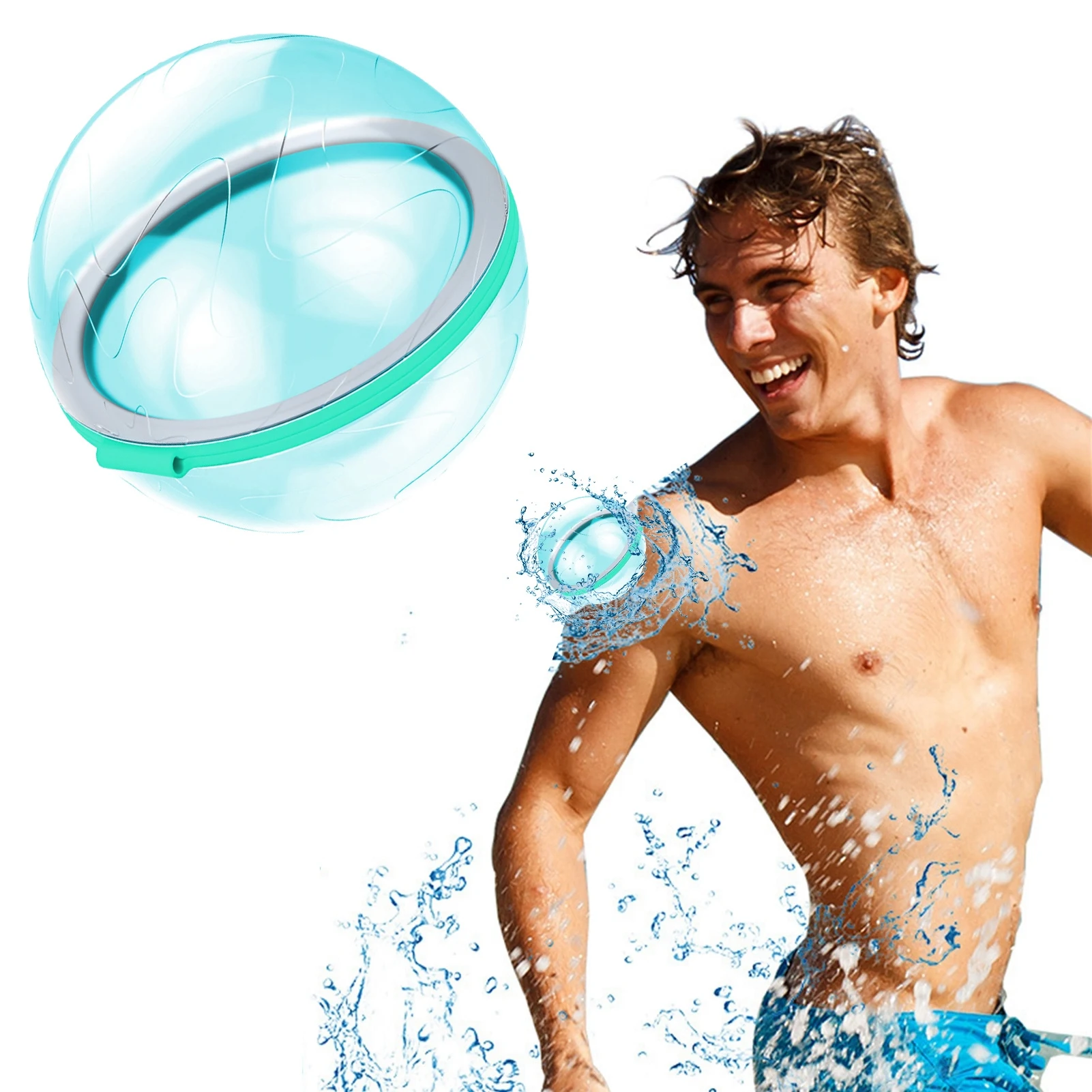 2pcs Water Bomb Splash Balls Water Polo Toy Reusable Water Fighting Ball Self-Sealing Kid Splash Water Ball For Beach Pool Party
2pcs Water Bomb Splash Balls Water Polo Toy Reusable Water Fighting Ball Self-Sealing Kid Splash Water Ball For Beach Pool Party