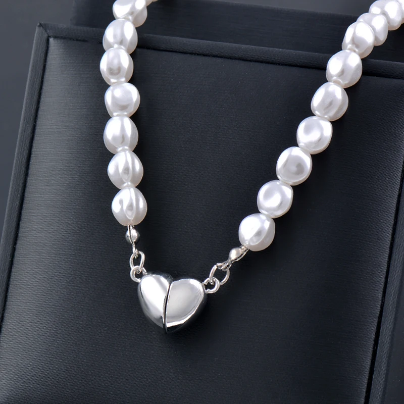 LEEKER Punk Heart Attractive Necklace For Women Pearl Clavicle Chain Silver Color Choker Female necklace jewelry 2022 843 LK2
LEEKER Punk Heart Attractive Necklace For Women Pearl Clavicle Chain Silver Color Choker Female necklace jewelry 2022 843 LK2