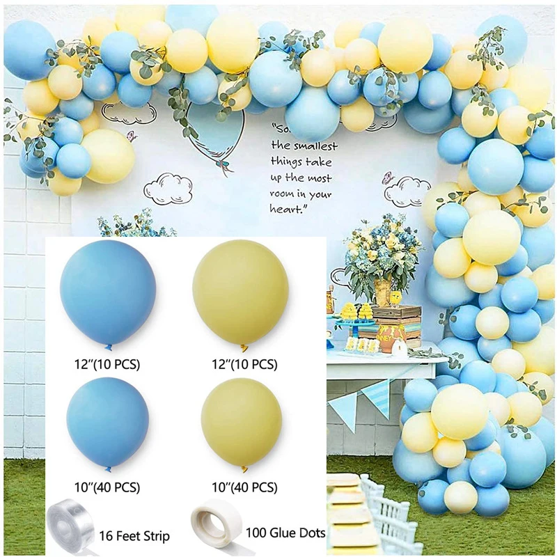 JOLLYBOOM Macaron Blue Yellow Balloon Garland Arch Kit Party Decoration for Wedding Engagement Proposal Birthday Party Supplies
JOLLYBOOM Macaron Blue Yellow Balloon Garland Arch Kit Party Decoration for Wedding Engagement Proposal Birthday Party Supplies