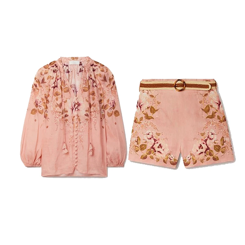 2022 Women Shirts Summer Women Floral Pink V-neck Long Sleeve Lapel Buttons Vintage Shirts Elegant Blouses Tops Female Elegant
2022 Women Shirts Summer Women Floral Pink V-neck Long Sleeve Lapel Buttons Vintage Shirts Elegant Blouses Tops Female Elegant