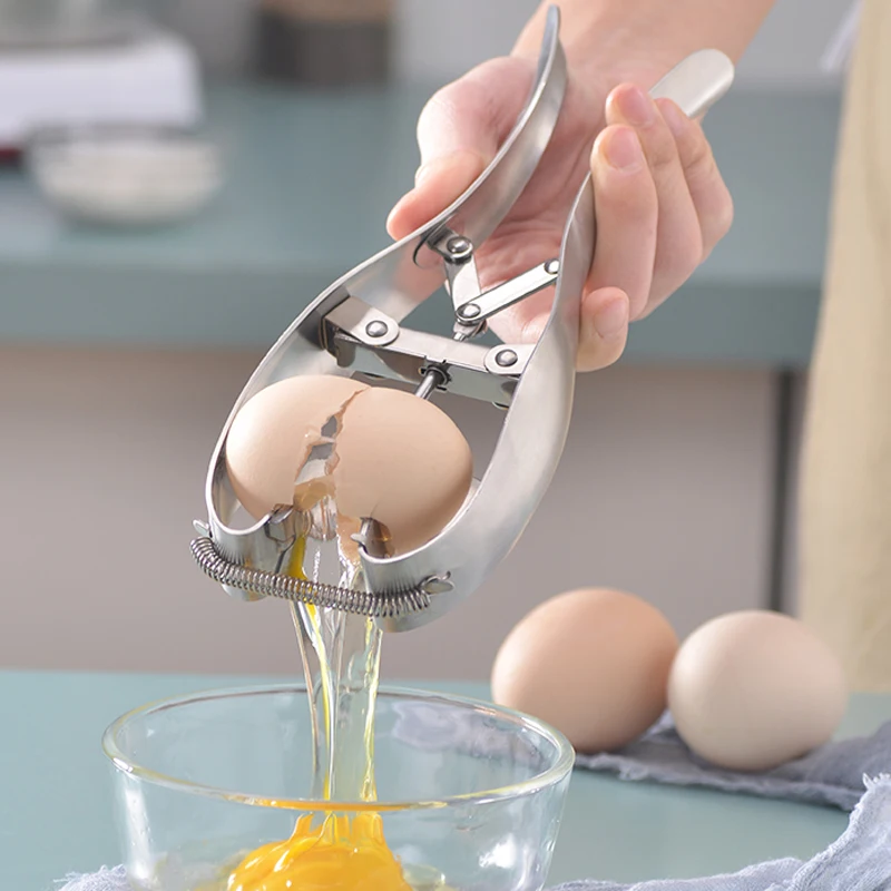 Automatic Egg Cracking Tool, Easy Eggshell Cutter Stainless Steel Eggshell Cutter Egg Separator Creative Kitchen Tools
Automatic Egg Cracking Tool, Easy Eggshell Cutter Stainless Steel Eggshell Cutter Egg Separator Creative Kitchen Tools
