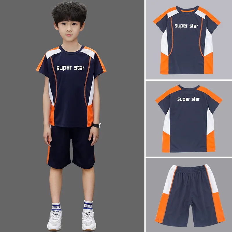 Children's summer suits 2022 new boys' quick-drying clothes short-sleeved two-piece summer basketball clothes big children's T-s
Children's summer suits 2022 new boys' quick-drying clothes short-sleeved two-piece summer basketball clothes big children's T-s
