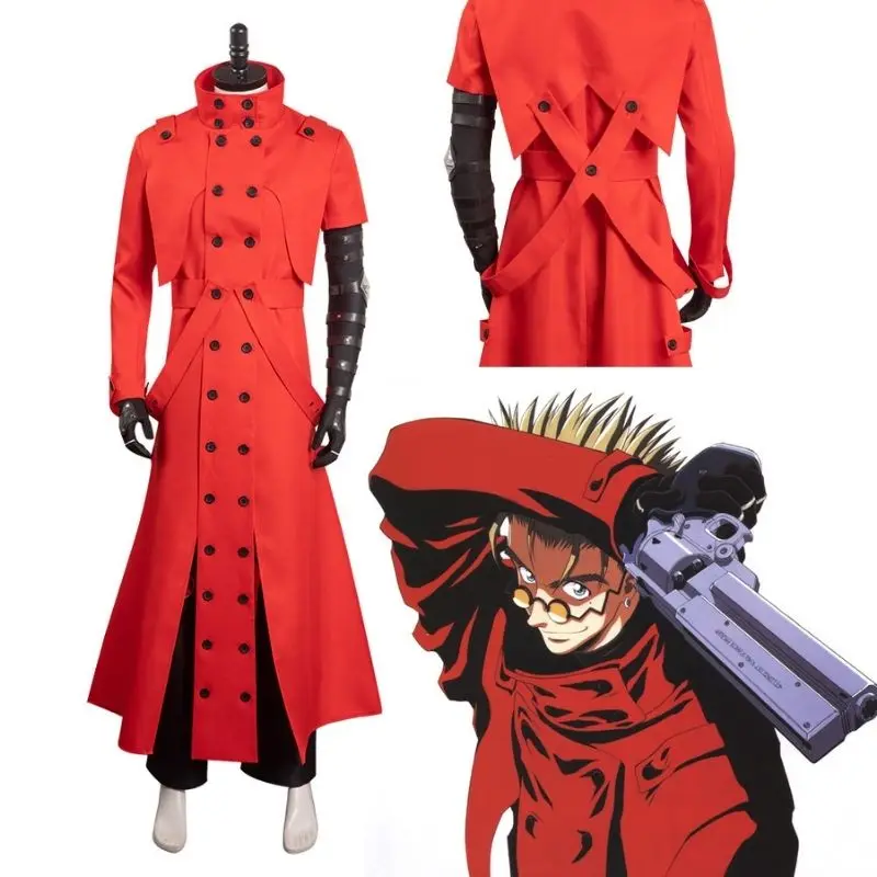 Anime Trigun Vash the Stampede Cosplay Costume Men Women Coat Uniform Jacket Pants Outfit Halloween Carnival Party Disguise Suit
Anime Trigun Vash the Stampede Cosplay Costume Men Women Coat Uniform Jacket Pants Outfit Halloween Carnival Party Disguise Suit