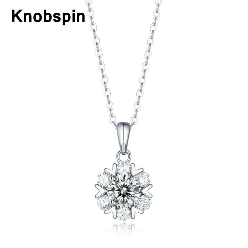 Knobspin Lab Grown Moissanite 1 Carat Real 100% 925 Sterling Silver Snowflake Pendant Necklace For Women Romantic Fine Jewelry
Knobspin Lab Grown Moissanite 1 Carat Real 100% 925 Sterling Silver Snowflake Pendant Necklace For Women Romantic Fine Jewelry