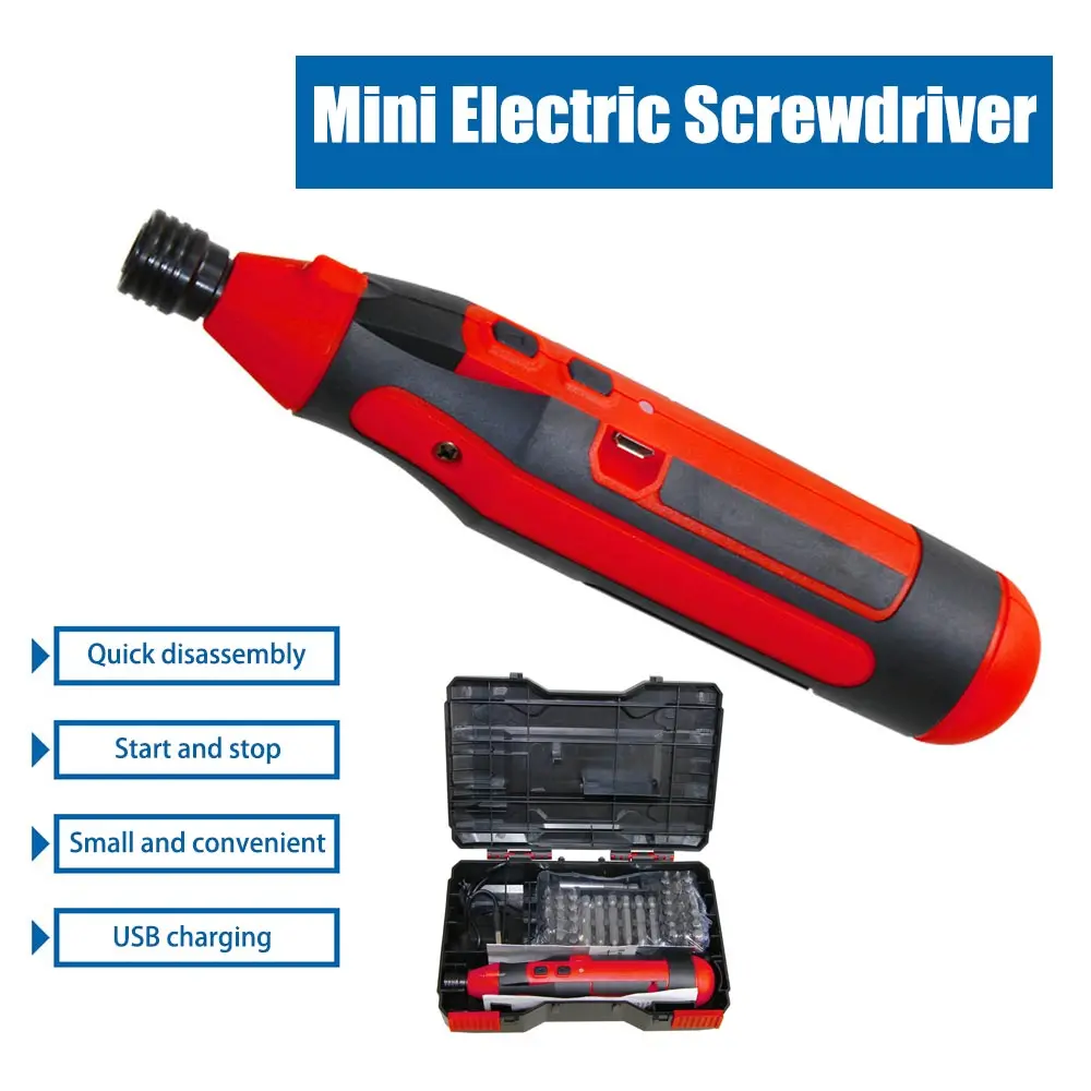 Cordless Electric 4V Lithium-Ion Screwdriver Multi-Function Home Mini Rechargeable Drill Power Tools For Laptop Phone Watch Kit
Cordless Electric 4V Lithium-Ion Screwdriver Multi-Function Home Mini Rechargeable Drill Power Tools For Laptop Phone Watch Kit