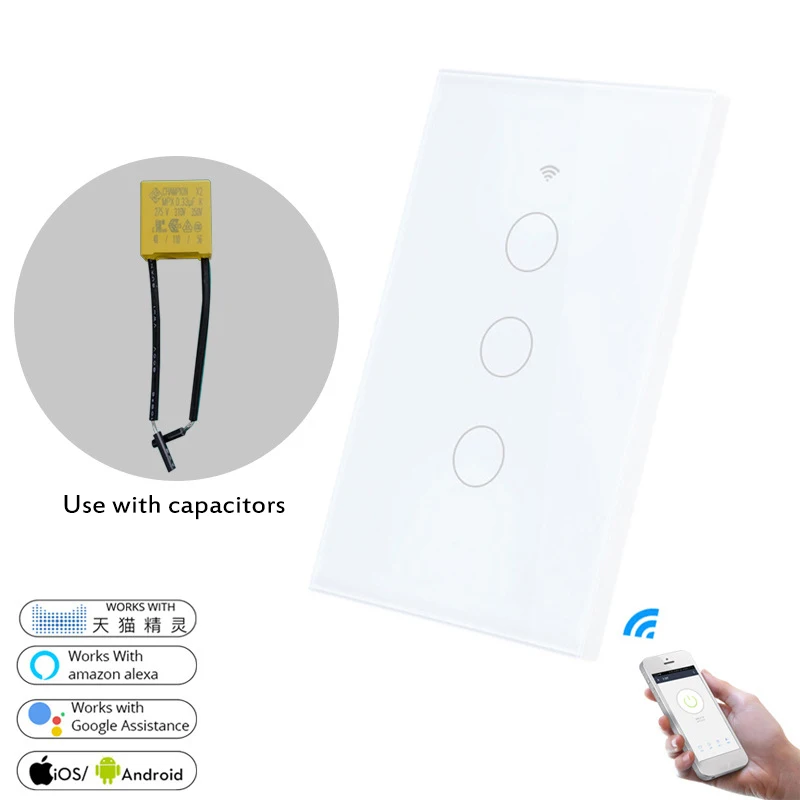 Tuya SmartTouch WiFi Switch 170-250V AC No Neutral Wire Needed Smart Home Automation Google Home Alexa Voice Light Switches
Tuya SmartTouch WiFi Switch 170-250V AC No Neutral Wire Needed Smart Home Automation Google Home Alexa Voice Light Switches