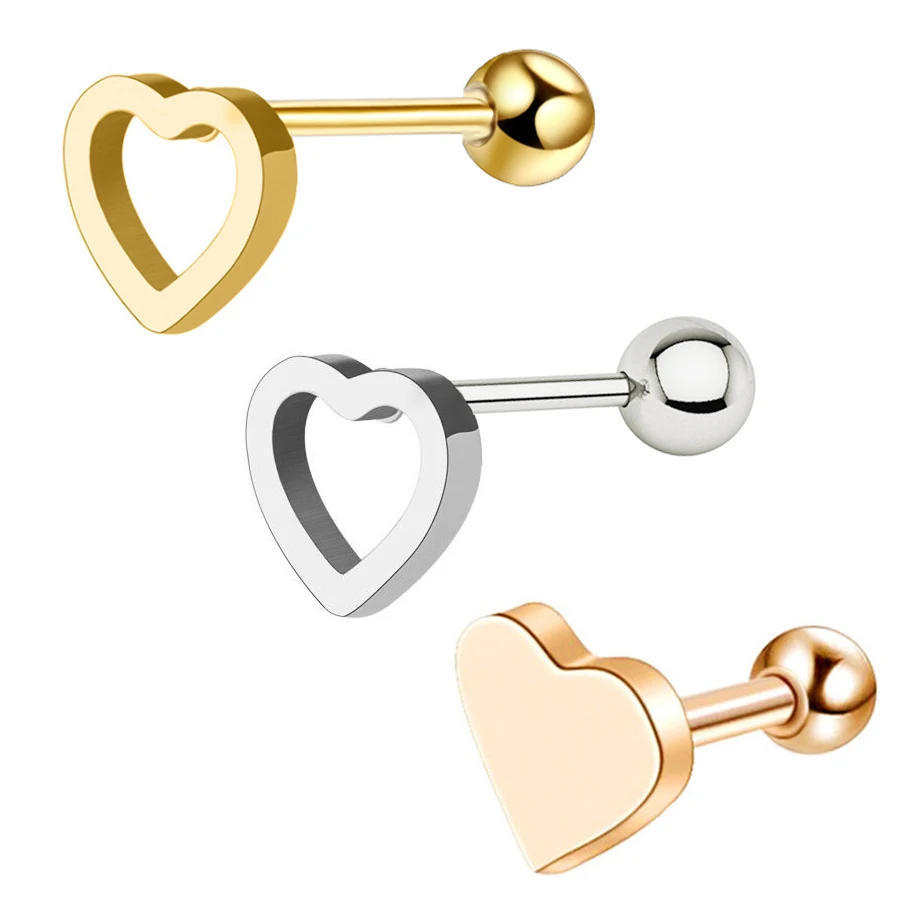 18G Pin Heart Cresent Moon Dog Cat Paw Ear Studs Stainless Steel Helix Piercing Tragus Cartilage Lobe Earrings for Women Jewelry
18G Pin Heart Cresent Moon Dog Cat Paw Ear Studs Stainless Steel Helix Piercing Tragus Cartilage Lobe Earrings for Women Jewelry