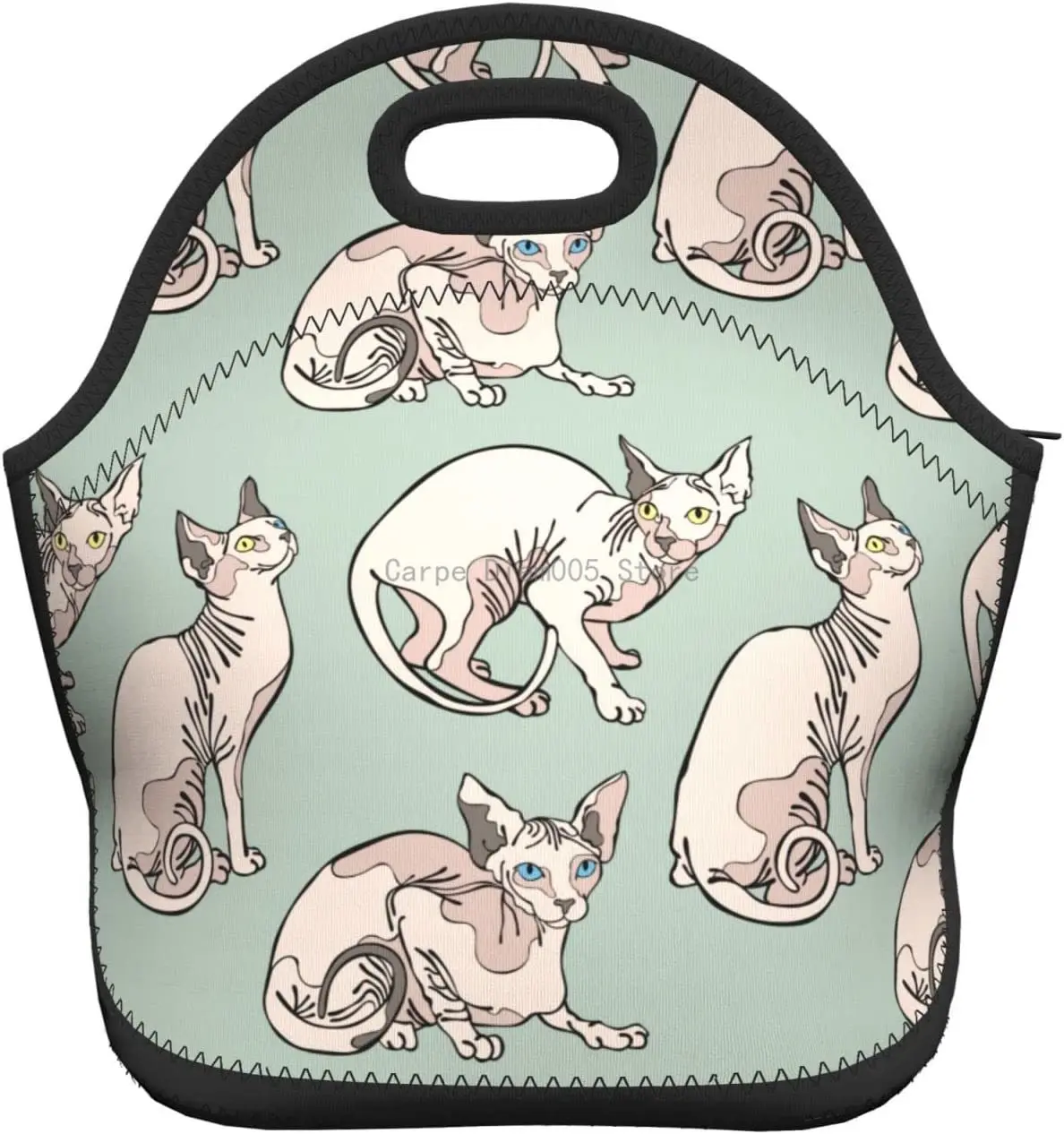 Neoprene Lunch Bag Hairless Naked Cats Sphynx Cats Lunch Bag Insulated Lunch Box Tote For Adult /Kids /Travel/Picnic/Work
Neoprene Lunch Bag Hairless Naked Cats Sphynx Cats Lunch Bag Insulated Lunch Box Tote For Adult /Kids /Travel/Picnic/Work