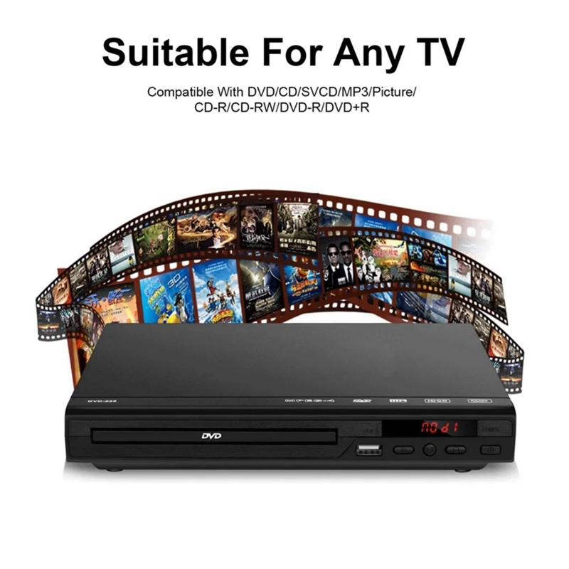 2X DVD-плеер для телевизора во всех регионах бесплатные DVD CD-диски проигрыватель