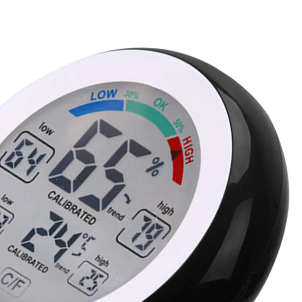 Digital Indoor Thermometer Hygrometer Round Temperature Humidity Meter Touch Screen LCD Display
Digital Indoor Thermometer Hygrometer Round Temperature Humidity Meter Touch Screen LCD Display