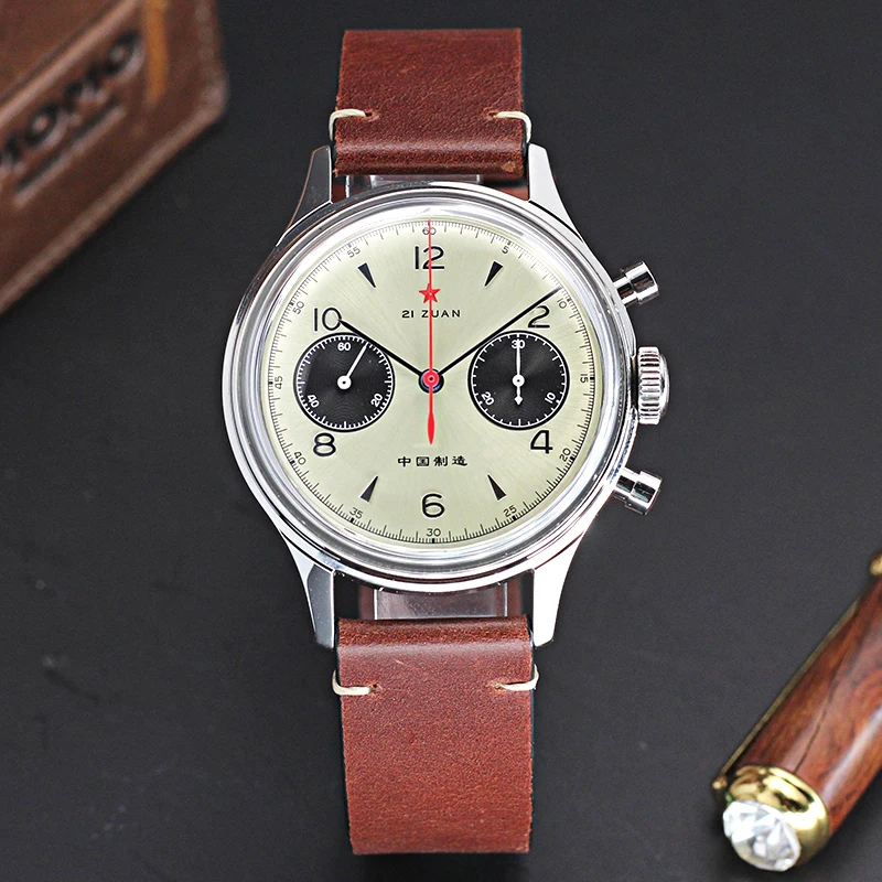 38mm Luxury Pilot Chronograph Watches Seagull Movement Panda Eye Gooseneck Spring Waterproof Sapphire Mens Mechanical Watches
38mm Luxury Pilot Chronograph Watches Seagull Movement Panda Eye Gooseneck Spring Waterproof Sapphire Mens Mechanical Watches