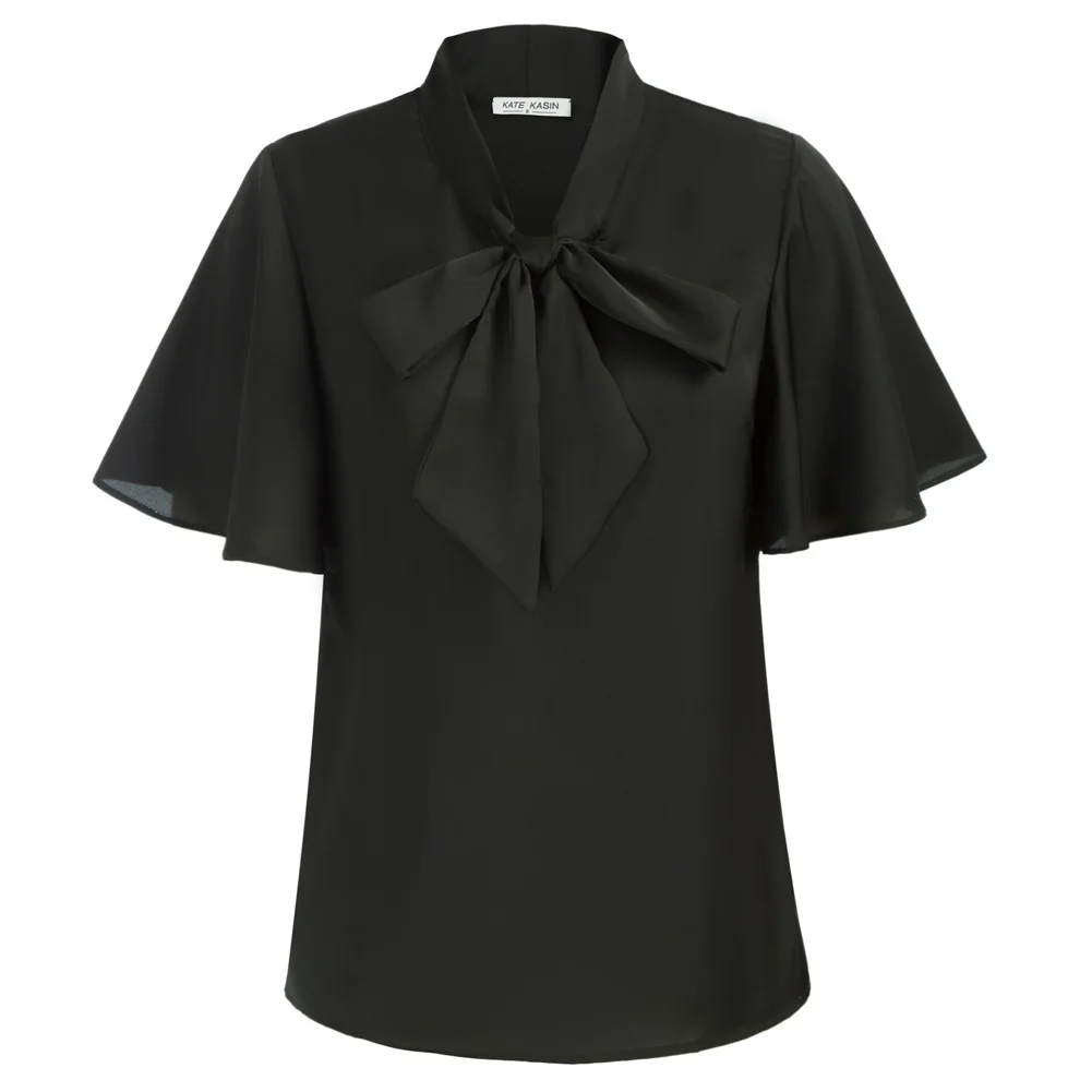 KK Women Bow-Knot Decorated Pullover Shirt Loose Fit Short Flounce Sleeve Tops Solid Elegant Sweet Summer Blouse OL Workwear A30
KK Women Bow-Knot Decorated Pullover Shirt Loose Fit Short Flounce Sleeve Tops Solid Elegant Sweet Summer Blouse OL Workwear A30
