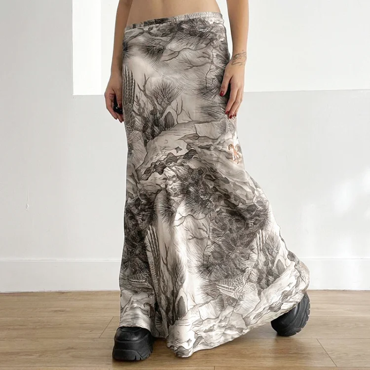 Vintage Chic Vegetation Print Skirt for Women Summer E-Girl Mid-length Straight Skirts Y2k Grunge Low-waisted Faldas Mujer
Vintage Chic Vegetation Print Skirt for Women Summer E-Girl Mid-length Straight Skirts Y2k Grunge Low-waisted Faldas Mujer
