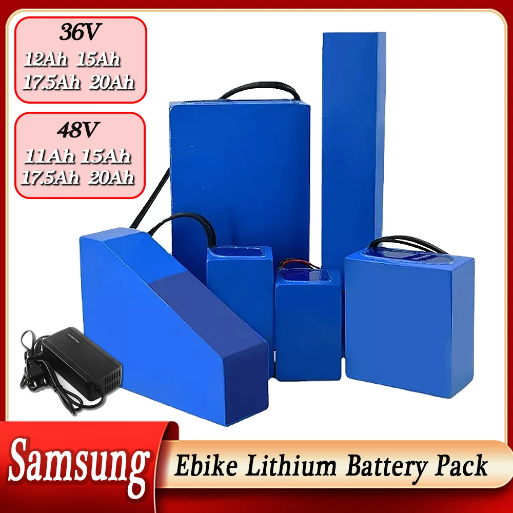 Samsung 18650 Electric Bike Battery 48V 36V 20AH 15AH Electric Bicycle Lithium Battery Pack for 350W 500W 750W 1000W Motor
Samsung 18650 Electric Bike Battery 48V 36V 20AH 15AH Electric Bicycle Lithium Battery Pack for 350W 500W 750W 1000W Motor