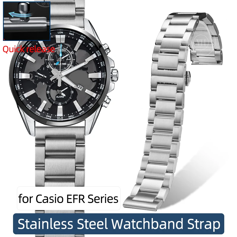 Stainless Steel Watchband Strap for Casio EFR-526/303/304/530/556/552 Men's BEM-506/501 Bracelet Wristband 20 22mm
Stainless Steel Watchband Strap for Casio EFR-526/303/304/530/556/552 Men's BEM-506/501 Bracelet Wristband 20 22mm