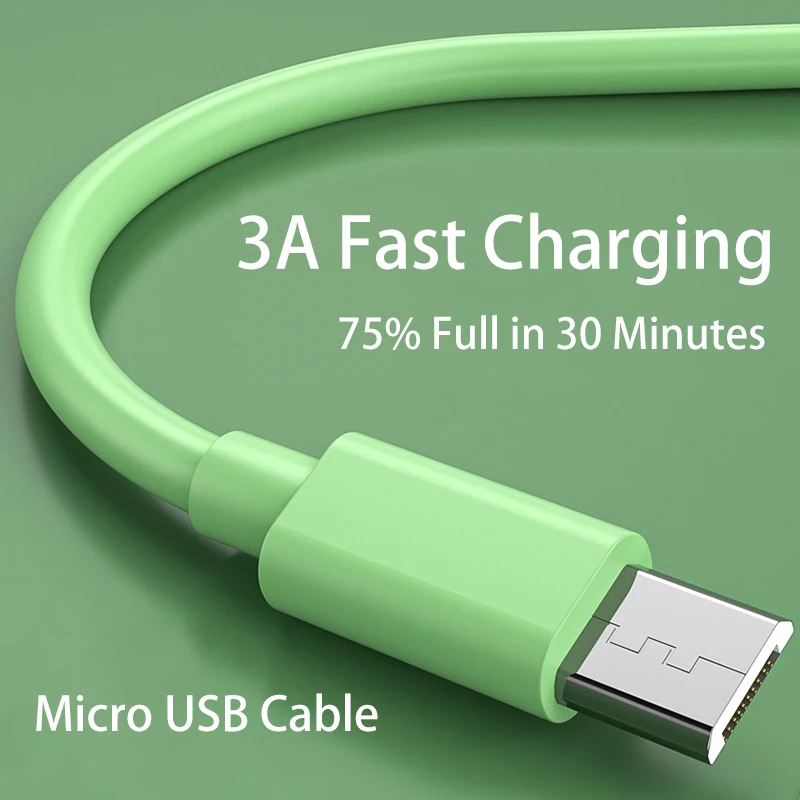 Micro USB Data Cable 3A Liquid Soft Glue USB Fast Charge Cable for Samsung Xiaomi Mobile Phone Accessories USB Cable
Micro USB Data Cable 3A Liquid Soft Glue USB Fast Charge Cable for Samsung Xiaomi Mobile Phone Accessories USB Cable