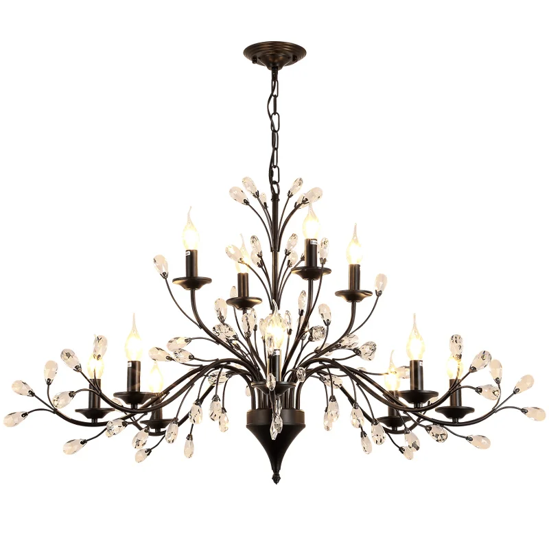 Modern crystal chandelier indoor lighting Bedroom iron lights modern decoration simple creative living room garden pendant lamps
Modern crystal chandelier indoor lighting Bedroom iron lights modern decoration simple creative living room garden pendant lamps