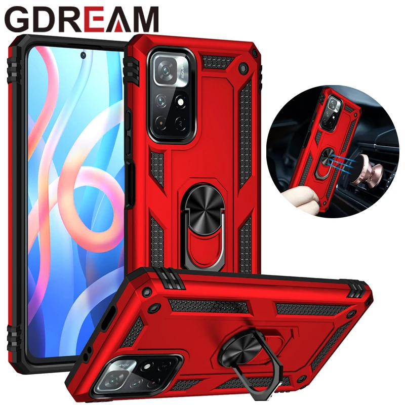 Shockproof Armor Phone Case For Redmi Note 11 11S Luxury Anti-Fall Bracket Ring Protective Cover For Redmi Note 11T 11Pro 5G
Shockproof Armor Phone Case For Redmi Note 11 11S Luxury Anti-Fall Bracket Ring Protective Cover For Redmi Note 11T 11Pro 5G