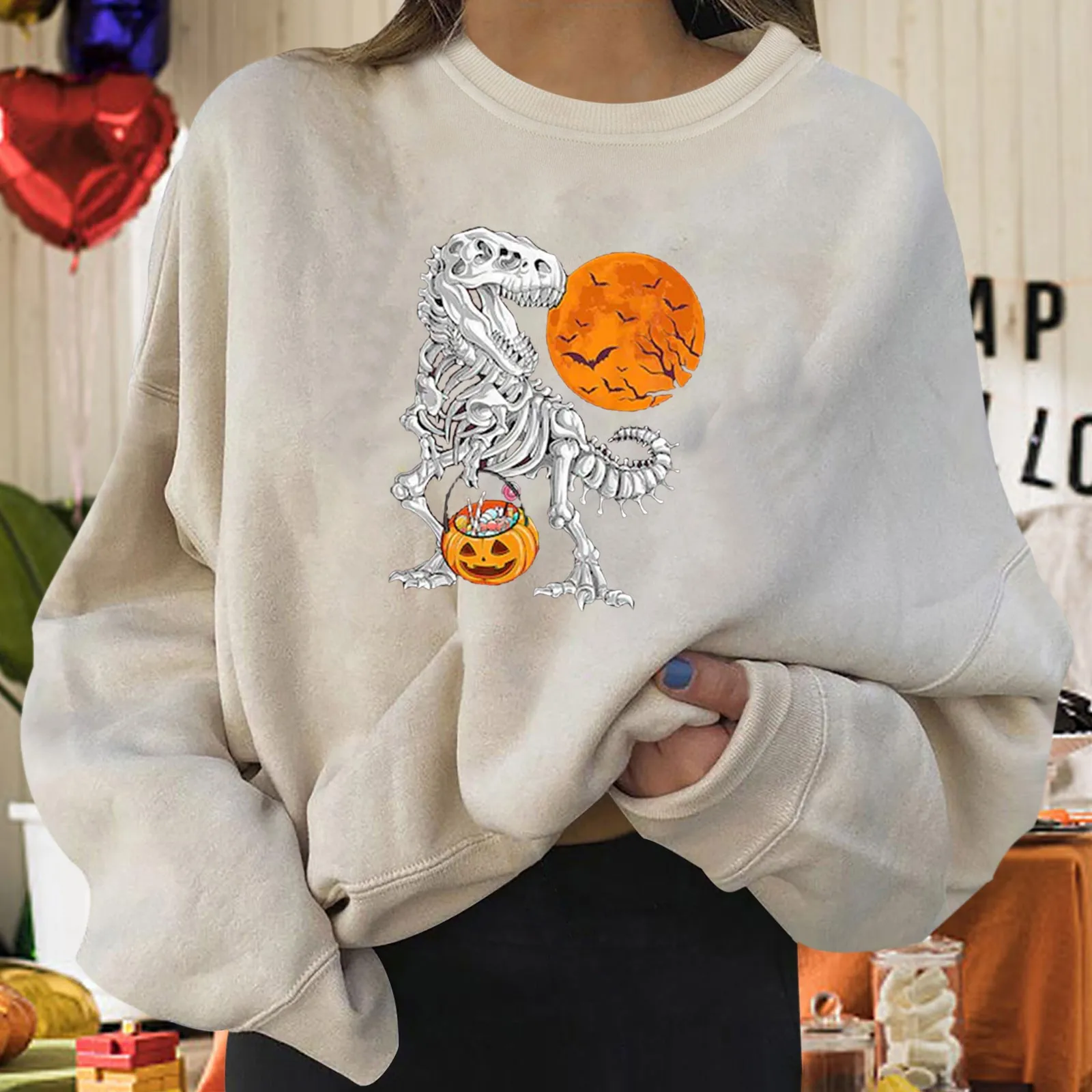 Womens Halloween Print Sweatshirt Long Pullover Letter Print O Neck Printing Long Sleeve Women Skateboard Women Tall Yoga Jacket
Womens Halloween Print Sweatshirt Long Pullover Letter Print O Neck Printing Long Sleeve Women Skateboard Women Tall Yoga Jacket