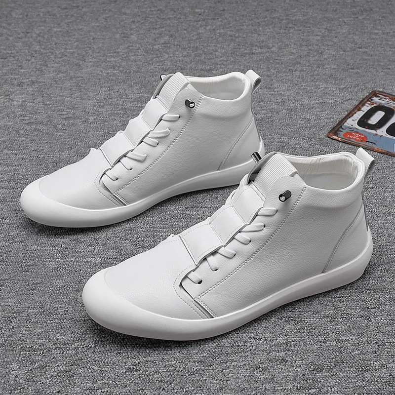 100% Genuine Leather Shoes Men High top Casual Shoes Fashion Men White Shoes Cow Leather Cool Street Young Man Footwear KA2032
100% Genuine Leather Shoes Men High top Casual Shoes Fashion Men White Shoes Cow Leather Cool Street Young Man Footwear KA2032