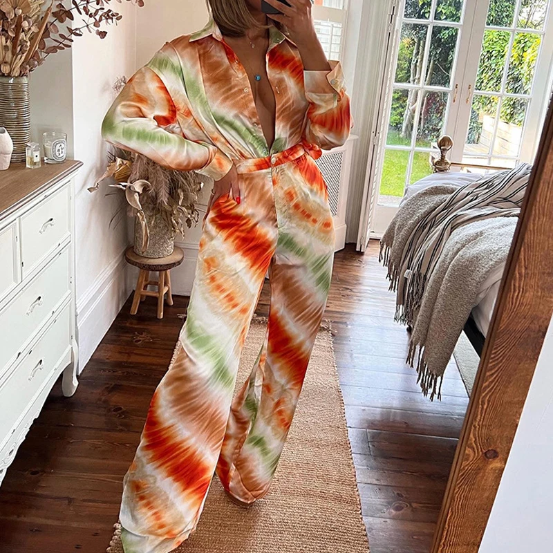 Spring Printed Long Sleeve Lapel Office Jumpsuit Women Single Breasted Waist Straight Romper Fashion Street Pocket Slim Playsuit
Spring Printed Long Sleeve Lapel Office Jumpsuit Women Single Breasted Waist Straight Romper Fashion Street Pocket Slim Playsuit