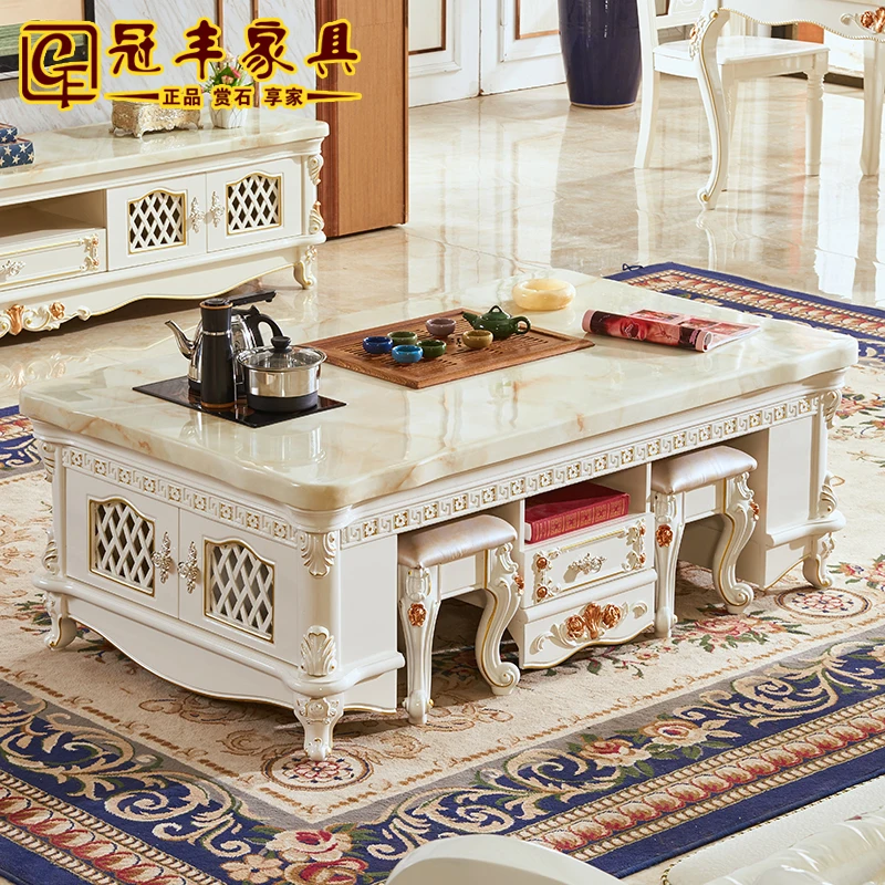 European marble solid wood Kung Fu tea table living room furniture multifunctional creative home tea table combination
European marble solid wood Kung Fu tea table living room furniture multifunctional creative home tea table combination
