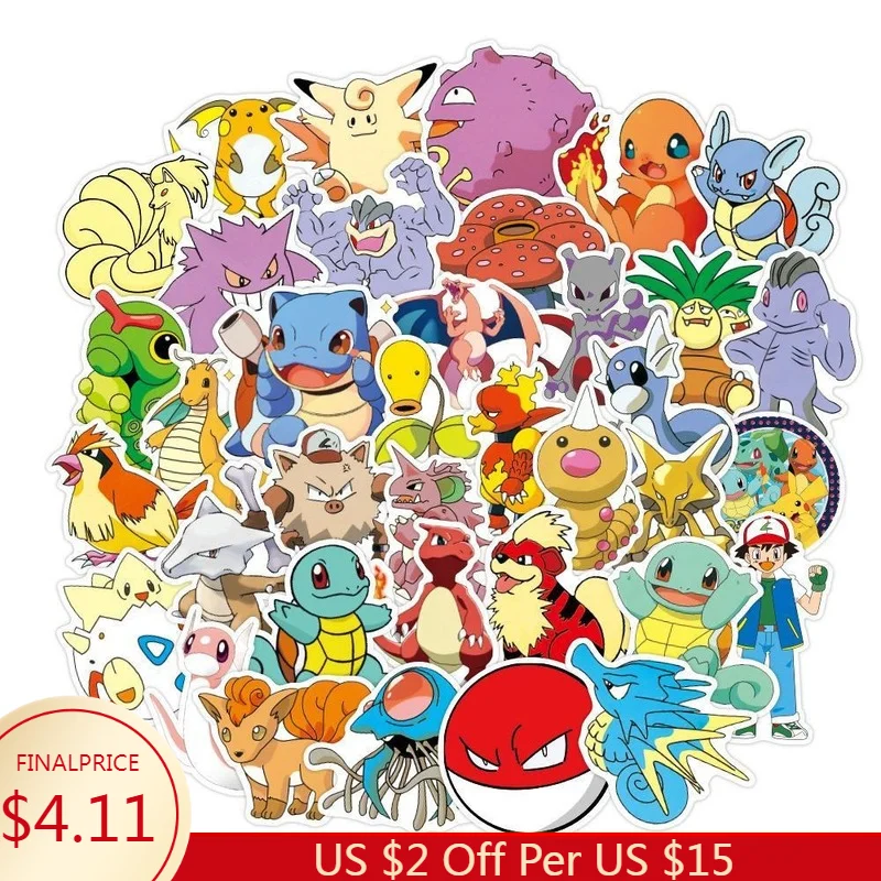 100pcs Pokemon Pikachu Sticker Suitable for Computer Phone Case Helmet Skateboard Guitar Luggage Case Waterproof Stickers
100pcs Pokemon Pikachu Sticker Suitable for Computer Phone Case Helmet Skateboard Guitar Luggage Case Waterproof Stickers