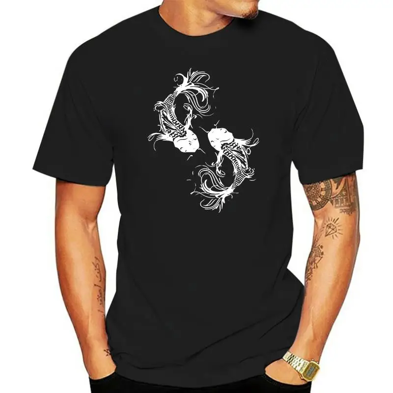 Camiseta с креативным принтом для мужчин, camisa de манга corta a la moda, хлопчатобумажная черная, dos peces Koi, японский, простой
Camiseta с креативным принтом для мужчин, camisa de манга corta a la moda, хлопчатобумажная черная, dos peces Koi, японский, простой