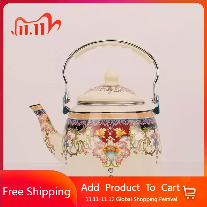 Enameled Kettle with Whistle Teapots To Boil Water Portable Kettle Induction Cooker Chaleira Eletrica Utensils for Kitchen
Enameled Kettle with Whistle Teapots To Boil Water Portable Kettle Induction Cooker Chaleira Eletrica Utensils for Kitchen