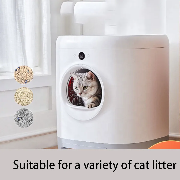 Safe and stable cat cleaning product intelligent automatic cat toilet smart cat litter box with OLED display screen
Safe and stable cat cleaning product intelligent automatic cat toilet smart cat litter box with OLED display screen