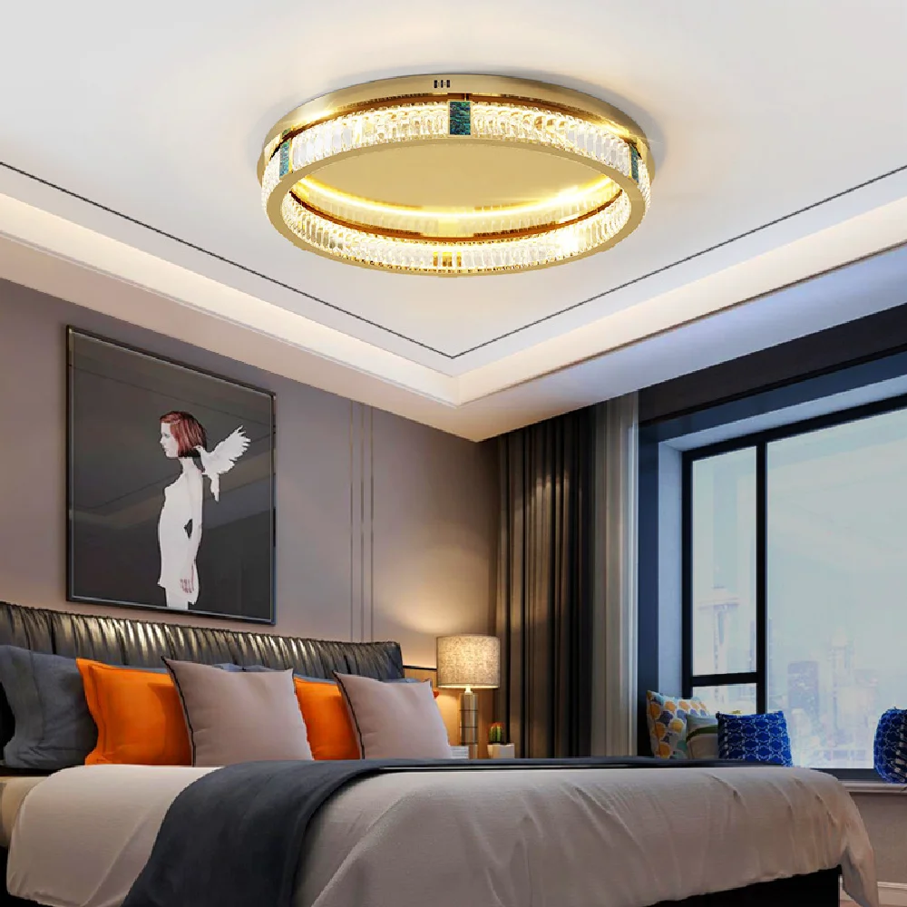 Crystal Round Gold LED Ceiling Light Luxury Home Decor Lustre Lamparas De Techo Modern Ceiling Lamps Bedroom Living Room
Crystal Round Gold LED Ceiling Light Luxury Home Decor Lustre Lamparas De Techo Modern Ceiling Lamps Bedroom Living Room