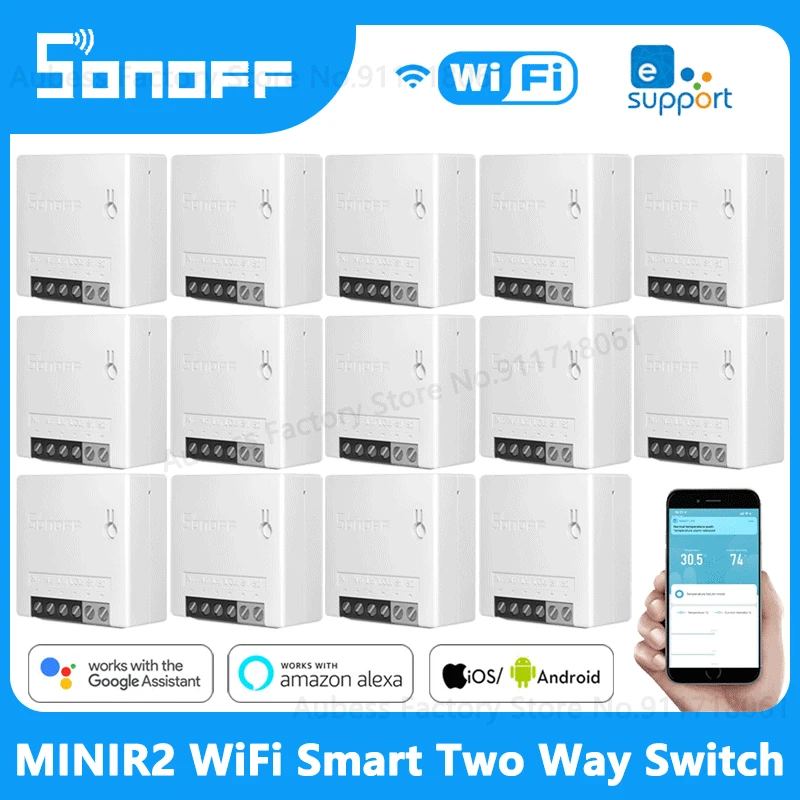 SONOFF MINI R2 WiFi переключатель, двухстороннее управление светильник еля света, автоматизация умного дома, реле выключателя для eWeLink Alexa Google Home
SONOFF MINI R2 WiFi переключатель, двухстороннее управление светильник еля света, автоматизация умного дома, реле выключателя для eWeLink Alexa Google Home