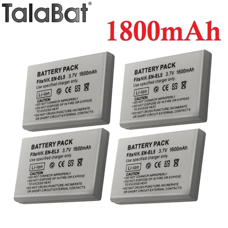 1800mAh ENEL5 EN-EL5 Battery for Nikon Coolpix P530 P520 P510 P100 P500 P5000 P5100 P6000 3700 4200, USB Charger for EN EL5
1800mAh ENEL5 EN-EL5 Battery for Nikon Coolpix P530 P520 P510 P100 P500 P5000 P5100 P6000 3700 4200, USB Charger for EN EL5