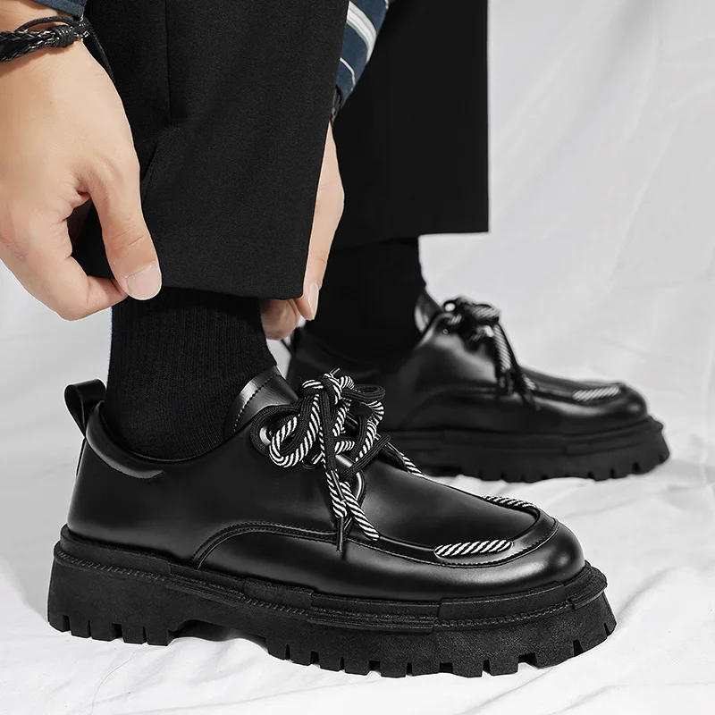 2023 New Men Leather Shoes Fashion Chunky Platform Retro Business Work Shoes Derby Shoes Man Casual Flats Wedding Shoes
2023 New Men Leather Shoes Fashion Chunky Platform Retro Business Work Shoes Derby Shoes Man Casual Flats Wedding Shoes