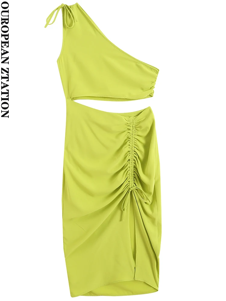 PAILETE Women 2022fashion front slit asymmetric draped mini dress vintage one shoulder side zipper female dresses vestidos mujer
PAILETE Women 2022fashion front slit asymmetric draped mini dress vintage one shoulder side zipper female dresses vestidos mujer