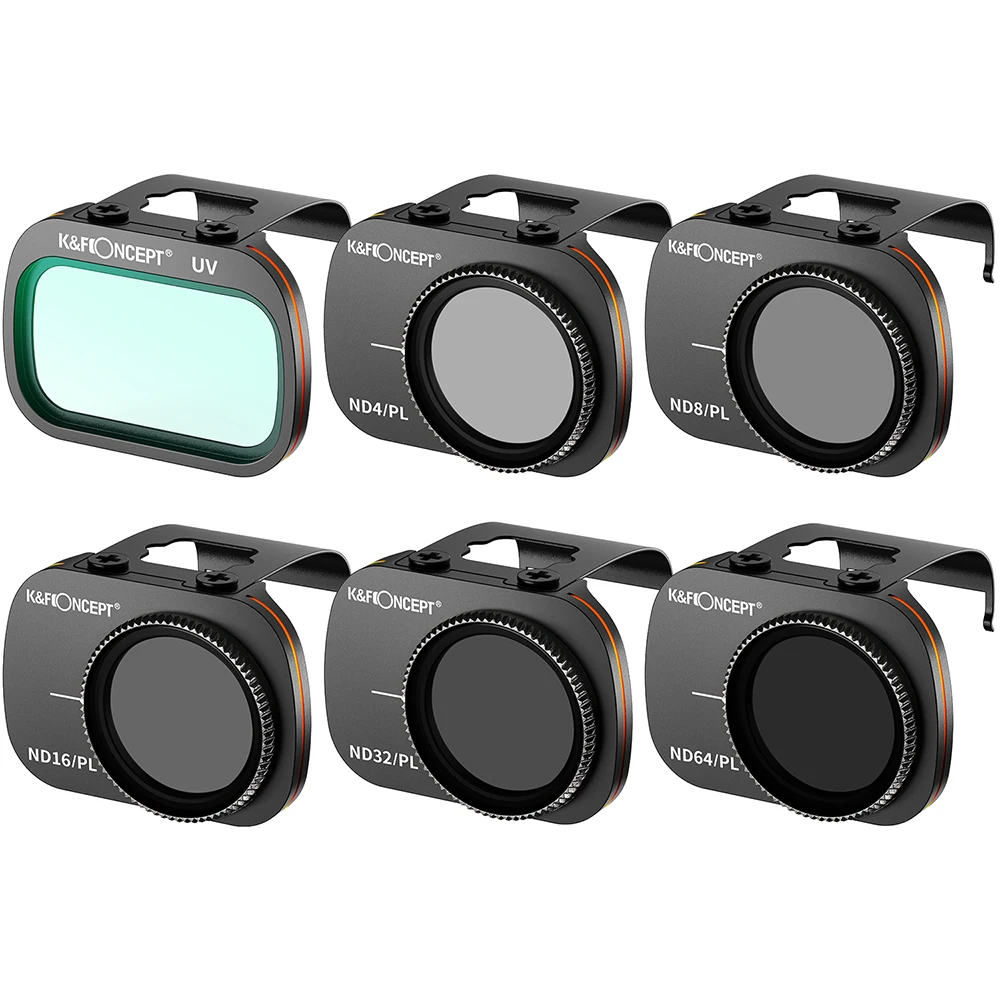 K&F Concept Drone Filter 6 In 1 Kits (UV+ND4/PL+ND8/PL+ND16/PL+ND32/PL+ND64/PL) ND Filter For DJI Mini 1/Mini 2/SE ,Waterproof
K&F Concept Drone Filter 6 In 1 Kits (UV+ND4/PL+ND8/PL+ND16/PL+ND32/PL+ND64/PL) ND Filter For DJI Mini 1/Mini 2/SE ,Waterproof
