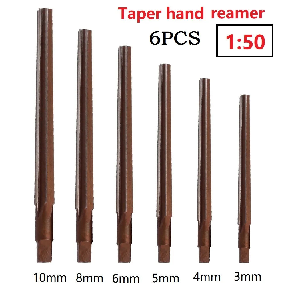 CNC Tools Taper Shank Machine Hand Reamer Taper Pin Hand Reamer 1:50 Conical 3/4/5/6/8/10mm 6PCS HSS Alloy Steel
CNC Tools Taper Shank Machine Hand Reamer Taper Pin Hand Reamer 1:50 Conical 3/4/5/6/8/10mm 6PCS HSS Alloy Steel