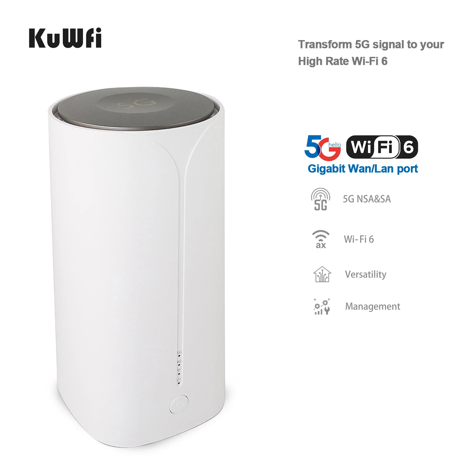 Маршрутизатор KuWFi 5G 1200 Мбит/с, Wi-Fi 6, VPN, ретранслятор, внешний сигнал, усилитель сигнала, smartfon, версия разблокированная
Маршрутизатор KuWFi 5G 1200 Мбит/с, Wi-Fi 6, VPN, ретранслятор, внешний сигнал, усилитель сигнала, smartfon, версия разблокированная