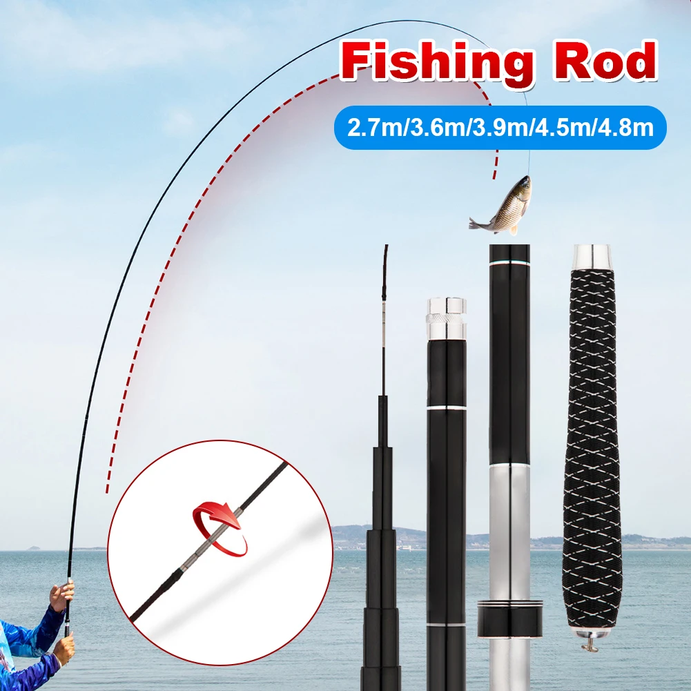 Portable Telescopic Fishing Rod 2.7m/3.6m/3.9m/4.5m/4.8m Carbon Fiber Travel Fishing Rod For Cruician Carp Fishing Accessories
Portable Telescopic Fishing Rod 2.7m/3.6m/3.9m/4.5m/4.8m Carbon Fiber Travel Fishing Rod For Cruician Carp Fishing Accessories