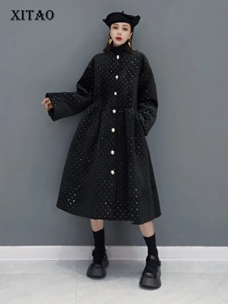 XITAO Winter New Parka Black Sequins Loose A-LINE Splicing Fashion Stand Collar Women Large Size Keep Warm Parka Coat LL1026
XITAO Winter New Parka Black Sequins Loose A-LINE Splicing Fashion Stand Collar Women Large Size Keep Warm Parka Coat LL1026
