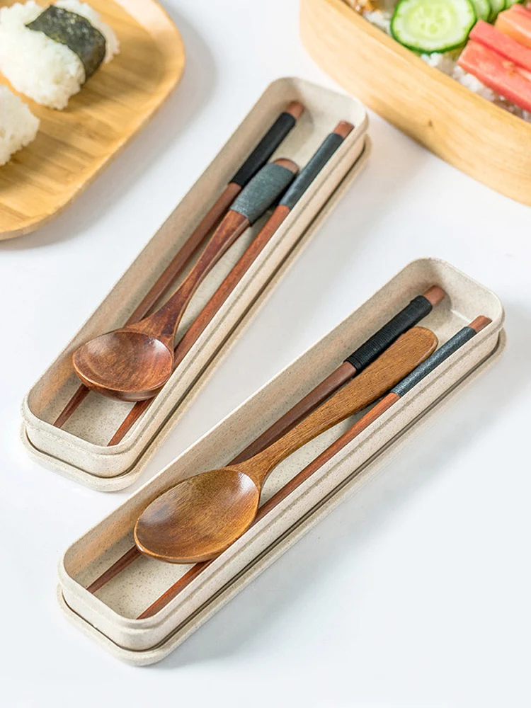 Chopsticks Spoon Kit Office Worker Wooden Student Portable Tableware Cute Three-Piece Set Single Travel Storage Box
Chopsticks Spoon Kit Office Worker Wooden Student Portable Tableware Cute Three-Piece Set Single Travel Storage Box